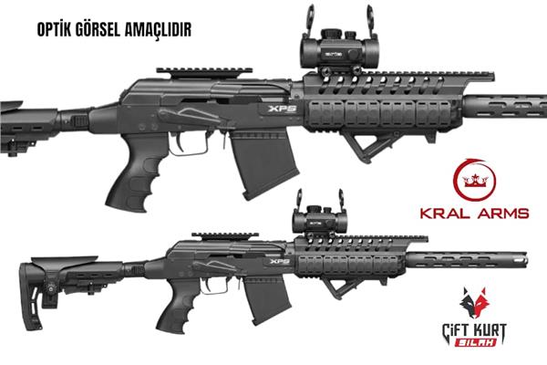 Kral Arms XPS Taktik 12 Şarjörlü Yarı Otomatik Siyah Av Tüfeği